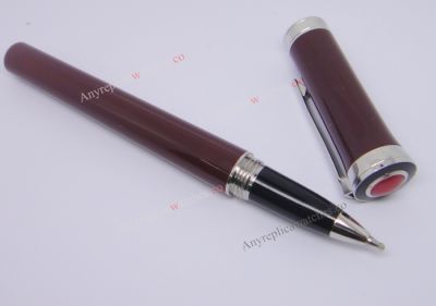 Cartier Rollerball Pen Chocolate Resin & Silver Clip